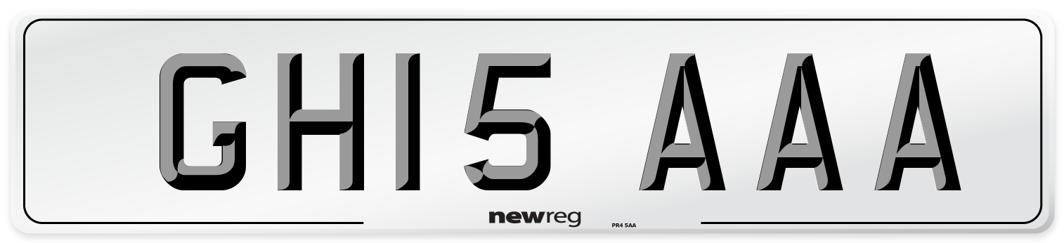 GH15 AAA Number Plate from New Reg